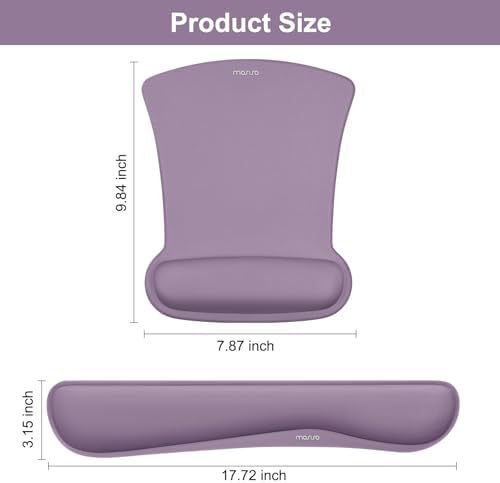 MOSISO Wrist Rest Support for Mouse Pad & Keyboard Set, Ultra Violet - Image 6