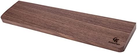 GamaKay Wooden Wrist Rest Pad, 17.32'' Compact Walnut Wood Hand Wrist Rest | Ergonomic Non-Slip Palm Pad for Comfortable Typing and Playing for Full Size Mechanical Keyboard (for 100%) by GKGAMAKAY