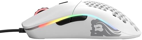 Glorious Model O Wired Gaming Mouse 67g Superlight Honeycomb Design, RGB, Pixart 3360 Sensor, Omron Switches, Ambidextrous - Matte White - Image 4