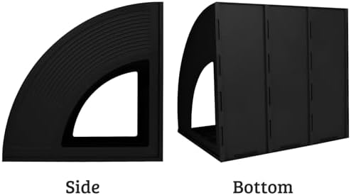 SAYEEC Magazine Holder Sturdy Binder Holder Desk File Sorter Plastic File Folder Organizer Stand Book Shelf Dividers Vertical Storage Rack Desktop Bookshelf Display Box for Office School Home (Black) - Image 5