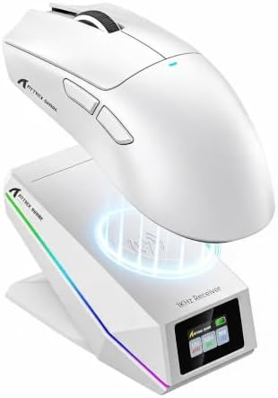 ATTACK SHARK X11 PRO V2 Wireless Gaming Mouse with Charging Dock-White by ATTACKSHARK