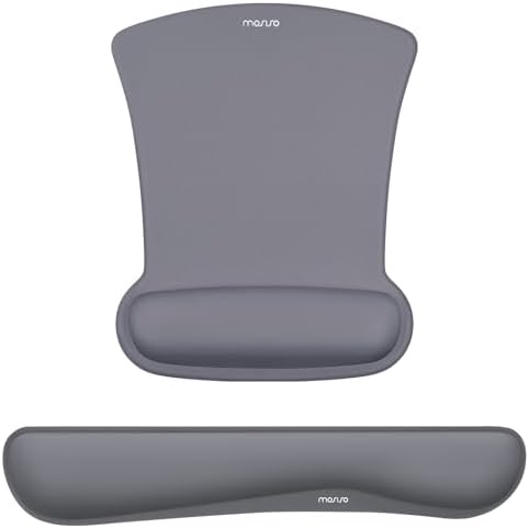 MOSISO Wrist Rest Support for Mouse Pad & Keyboard Set, Space Gray by MOSISO