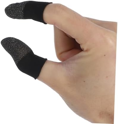 STOBOK 10 Pairs Gaming Finger Sleeves: -Slip Sweatproof Fiber Touchscreen Thumb Sleeves Comfortable Breathable Finger Gloves for/Tablets Accessories - Image 4