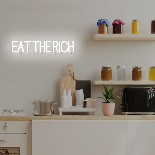 Eat The Rich Neon Sign Is Very Hungry Neon Light for Wall Decor USB Powered Political LED Sign for Bedroom Diner Gam Room Protest Light Up Sign Decorations Gifts For Family Friends - Image 7