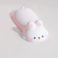 Cityhermit Cute Wrist Rest Support for Mouse Keyboard Computer Arm Rest for Desk Ergonomic Kawaii Office Supplies Slow Rising PU Mouse Pad (White Rabbit) by Focusoncreativegiftdesign