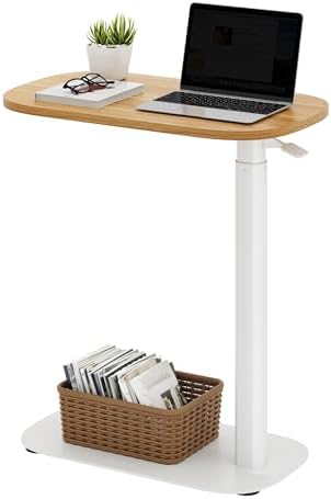 SANODESK 24''Standing Desk Pneumatic Height Adjustable Mobile Overbed Table by sanodesk
