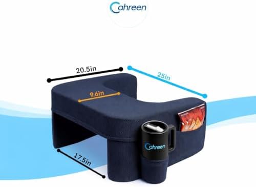Lap Desk Pillow with 40oz Tumbler, Ergonomic Portable Laptop Desk Cushion for Bed with Arm Support, Gaming Pillow, Reading Pillow Arms, Lap Tray Cushion, Tablet & Laptop Lap Table Workstation - Image 7