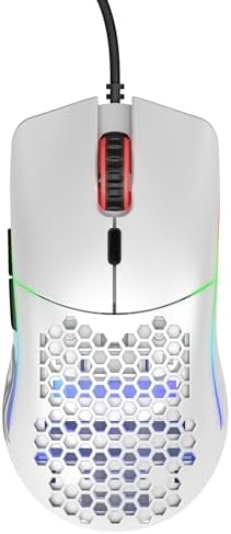 Glorious Model O Wired Gaming Mouse 67g Superlight Honeycomb Design, RGB, Pixart 3360 Sensor, Omron Switches, Ambidextrous - Matte White - Image 2