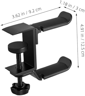 KOMBIUDA Multifunctional Headphone Hanger Under Desk Clamp Hook Adjustable Headset Stand for Home Office Use Sturdy Plastic and Silicone Design Easy No-Drill Installation Space-Saving Storage - Image 2