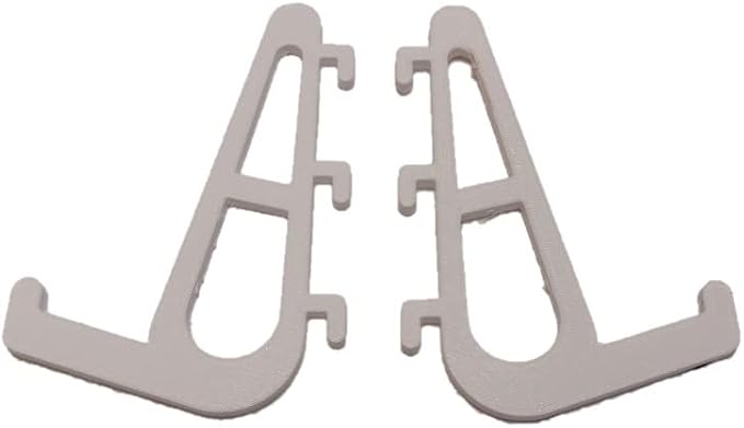 Replacement pair of mounting pegs compatible with IKEA SKADIS PEGBOARD - various colors and models - new 3d printed parts (White, 3 Hooks) by Handmade