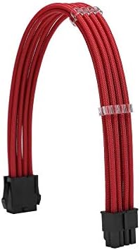 Formulamod Sleeved PSU Cable Extension Kit 18AWG Braided ATX 24-Pin/Dual PCIe 8-Pin/CPU 8-Pin for Mainstream Gaming Builds, with Cable Combs (red) - Image 4