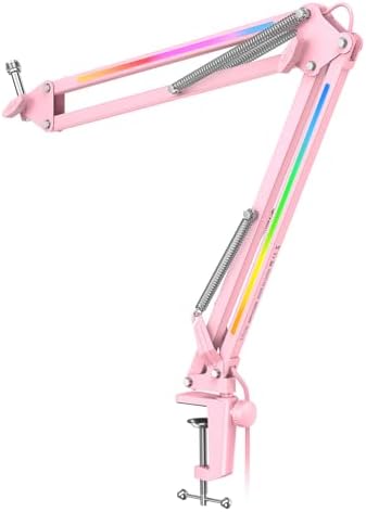 FIFINE AmpliGame BM38P Metal RGB Microphone Boom Arm for Gaming Streaming by FIFINE