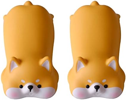 Cityhermit Cute Wrist Rest Support for Mouse Computer Arm Rest for Desk Ergonomic Kawaii Office Supplies Slow Rising PU Mouse Pad (Yellow Shiba Inu-2pcs) by Focusoncreativegiftdesign