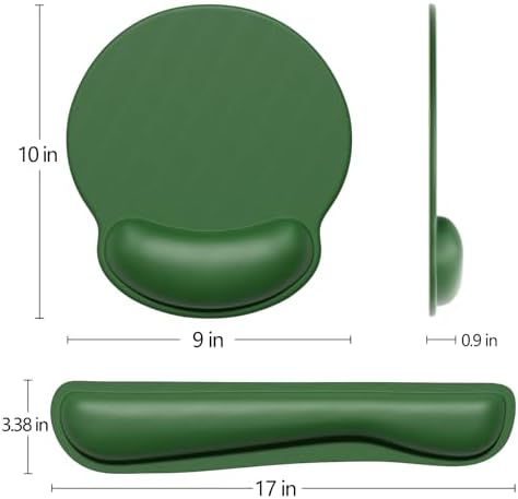 Dapesuom Keyboard Wrist Rest and Mouse Pad with Wrist Support, Cute Memory Foam Cushion for Keyboard and Mouse Set, Ergonomic Pad Rests with Non Slip Base for Easy Typing & Pain Relief, Forest Green - Image 7