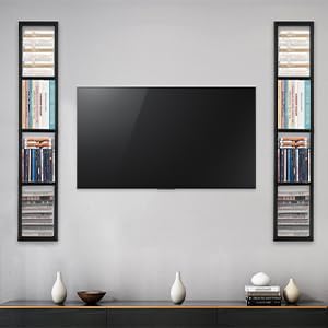 2Pcs Black Floating Shelves for Wall, Wall Mount 34 Inch Video Games CD DVD Organizer Media Storage Rack, Cube Storage Organizer Wall Shelf - Image 5