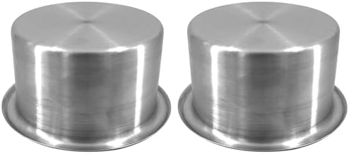 ISURE MARINE 2Pcs 3" Stainless Steel Drop-in Anti-Spill Cup Holder with Non-Slip Washer,Heavy Duty Poker Table Cup Holder Inserts Fits Standard Soda Can for Desk, Boats, RV Cars & Trucks by ISURE+MARINE