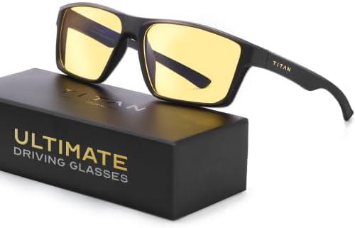 Titan Gaming Glasses, Blue Light Blocking, Night Driving Glasses for Men, Computer Protection, Gift for Gamers by livho