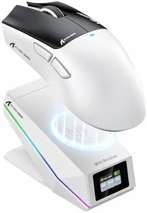 ATTACK SHARK X11PRO V2 Wireless Gaming Mouse with Charging Dock-Black/White by ATTACKSHARK