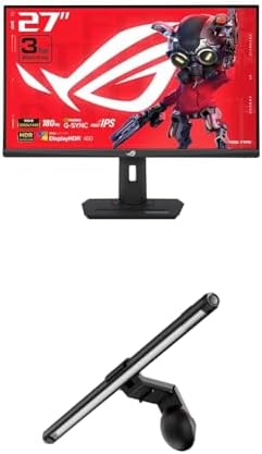 ASUS ROG Strix 27” QHD (2560x1440) HDR400 USB-C Gaming Monitor (XG27ACS) ROG Aura Monitor Light Bar (ALB01) by Unknown