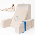 Kayfia Reading Pillow, Gel Memory Foam Back Rest Pillow, 19", Ivory by Kayfia