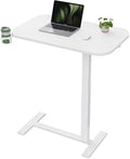 Marsail 32×16 inch Overbed Table with Hidden Wheels, 360° Swivel Cup Holder by Marsail