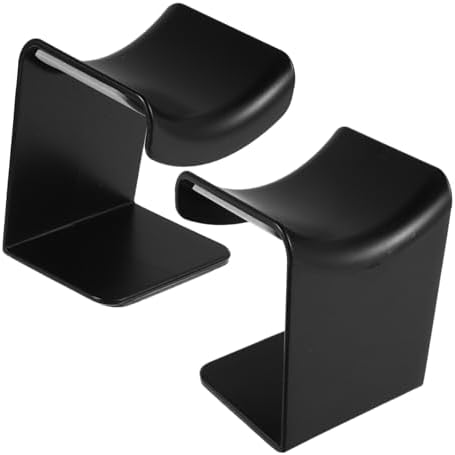 NUOBESTY 2pcs Under Desk Headphone Stand Hanger Adhesive Hook for Gaming Headsets Universal PC Headphone Holder Space-Saving Design for Gamers by NUOBESTY