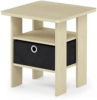 Furinno ANDREY Square Side Table, End Table, Night Stand, Steam Beech - Image 6