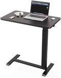 Ywin Hospital Bedside Table with Wheels, Pneumatic Lift, Black by Unknown