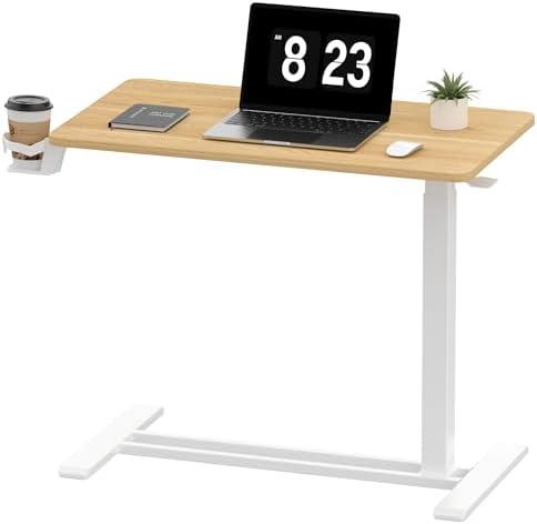 FLEXISPOT 32''Adjustable C Table Gas Spring Mobile Side End Table by Unknown