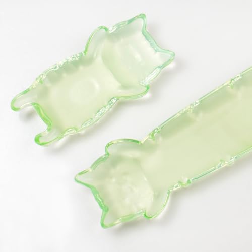 Gel Keyboard and Mouse Wrist Rest Set – Green Clear Cat Wrist Rest - Image 6