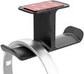 1Pack Double Headphone Hanger, Under Desk Adhesive Mount, Black by Yocice
