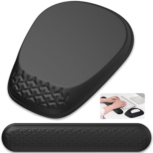 Ergonomic Mouse Pad with Wrist Rest, Memory Foam Support for Office by Laokiiy