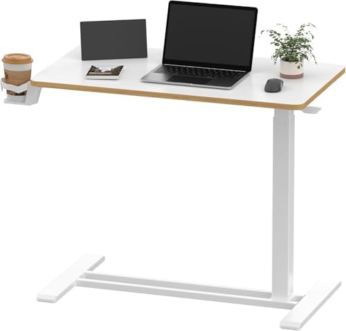SANODESK 32'' Mobile Standing Desk with Hidden Wheels,Pneumatic Laptop Desk by sanodesk