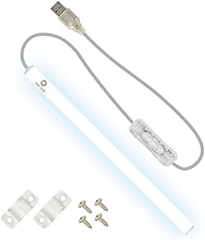 TrueColor USB LED Under Cabinet Light Bar, Frosted Cover, 12 in, Daylight by CLEANLIFE