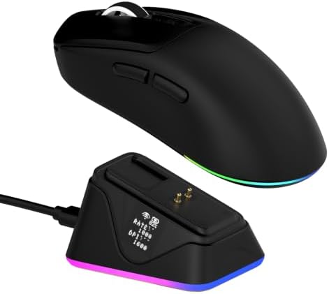 EPOMAKER NEX Lite Wireless Gaming Mouse w/Screens & RGB Charging Dock by EPOMAKER