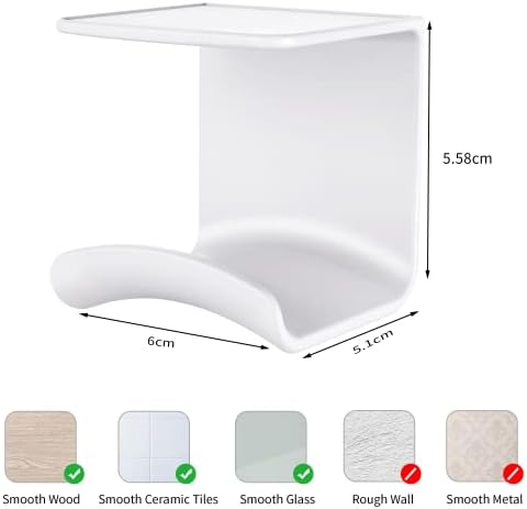 HomeMount Under Desk Headphone Hanger, Adhesive Hook, White 1 Pack - Image 4