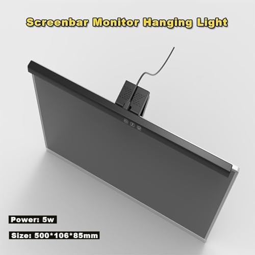 Computer Monitor Lamp, Screen Monitor Light Bar for Eye Caring, Screen Monitor Light Bar with Backlight for Eye Caring, E-Reading LED Task Lamp with Dimming Adjustment, Perfect for Reading and Study - Image 7