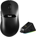 MAGIC-REFINER R1 Wireless Gaming Mouse with RGB Charging Dock,65g Ultra Lightweight,PixArt PAW 3311 Optical Sensor DPI 24,000,LCD Display & Smart Sleep,500mAh,Programmable Mice for Mac PC Gamer(Black) by MAGIC-REFINER