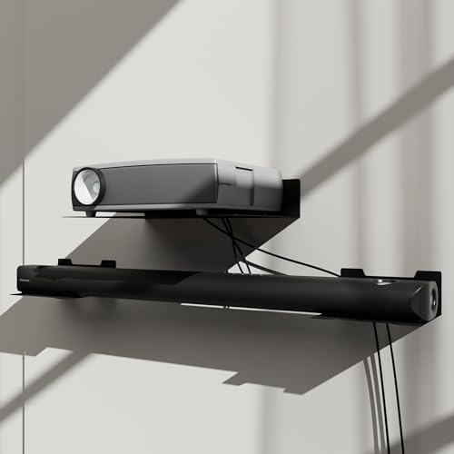 Floating Metal Wall Mount Shelf,Shelf for Projector,TV Cable Box,Router,Speaker,Sound Bar,Camera,Gaming,Decor Display (1, Large) - Image 7