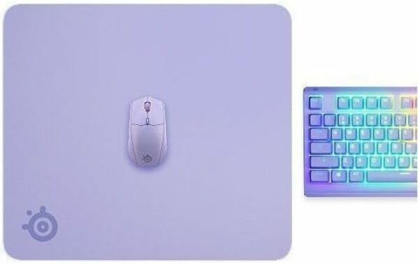 SteelSeries QcK Cloth Gaming Mouse Pad - Exclusive Micro-Woven Surface - Optimized for Gaming Sensors - Maximum Control - Size L - Lavender - Image 4