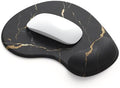 Office Mousepad with Gel Wrist Support - Ergonomic Gaming Desktop Mouse Pad Wrist Rest - Design Gamepad Mat Rubber Base for Laptop Computer -Silicone Non-Slip Special-Textured Surface (15MarbleB) by DEMONCHEST