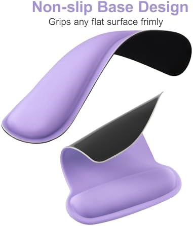 MOSISO Wrist Rest Support for Mouse Pad & Keyboard Set, Light Purple - Image 4