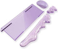 Acrylic Computer Keyboard Stand with Gel Mountain Wrist Rest Keyboard Riser with Comfortable Clear Silicone Mouse Wrist Pad Ergonomic Tilted Transparent Keyboard Holder for Desktop Office Purple by WFCYGL