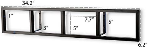 You Have Space Black Floating Shelves for Wall, 34 Inch Video Games CD DVD Storage Shelves, Cube Storage Organizer Shelf Set of 3 - Image 3
