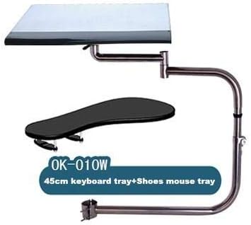 Computer Keyboard Stand Laptop Mouse Mount for Workstation Video Gaming, Installed to Chair or Any Round Bar with Maximum 1.96 inch Diagonal Thickness - Image 2