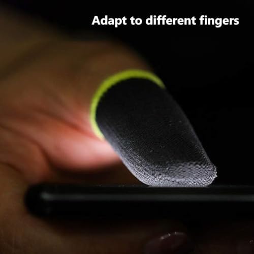10Pcs Black Mobile Game Finger Sleeves, Sleeves for Gaming, Antisweat Thumb for Mobile Gaming, Breathable Pro Gaming Gloves, Weightless Magnetic Touch Screen Finger - Image 5