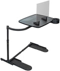 Stander Wonder Tray, Adjustable Swivel Table, Extra-Large Computer Stand, Couch Desk & Gaming Bench, TV-Trays for Eating on Couches, Chairs, Recliners with Laptop Wedges and Cup Holder, XL, Black by Stander
