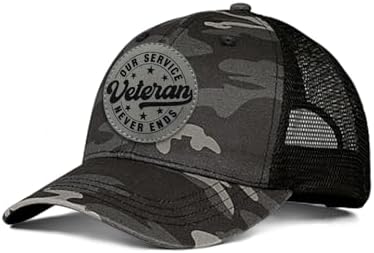 Hat for Men Women, Baseball Cap Gifts for Men Women, Adjustable Cotton Leather Patch Trucker Baseball Cap - Image 2