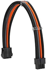 Formulamod PSU Cable Extension Kit 18AWG Sleeved, 24 Pin ATX + 8 Pin EPS + Dual 8 Pin PCI-E, Custom PC Cable Extensions with Combs for Clean Cable Management & Gaming PC Build (Black Orange Grey) - Image 4
