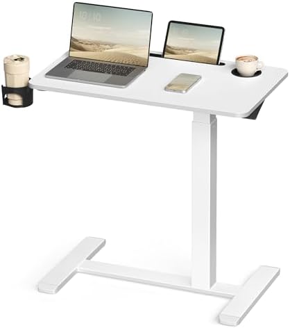 VASAGLE Overbed Table with Wheels, Mobile Laptop Standing Desk, 27.6 Inch by Unknown